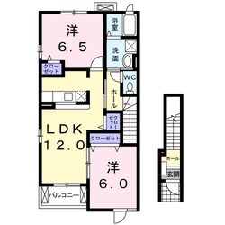 ベルカーサＢの物件間取画像